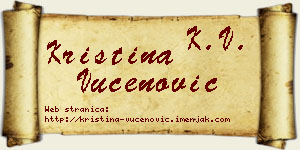 Kristina Vučenović vizit kartica